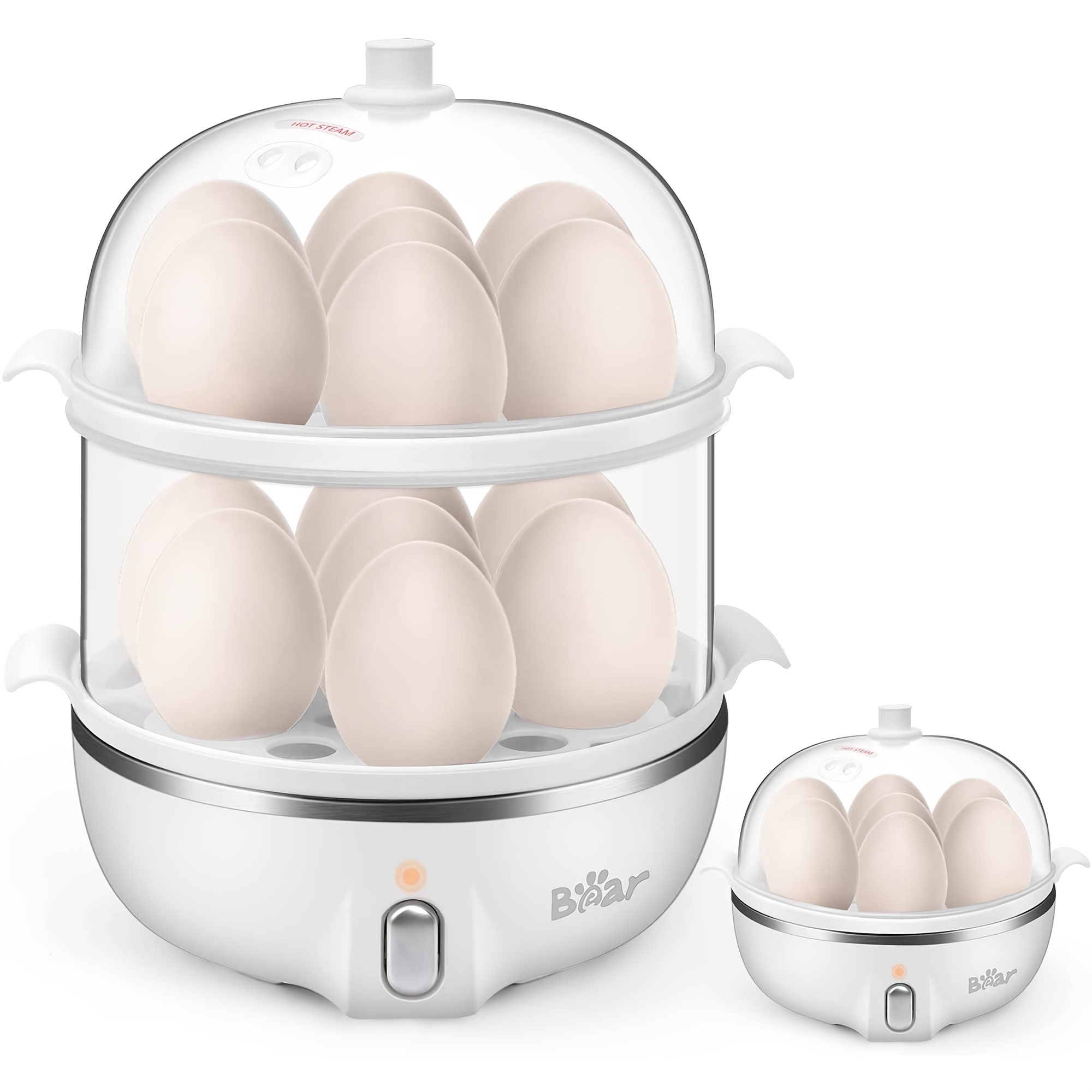 7-Egg Capacity Chicken Shape Electric Egg Boiler Steam Egg Cooker for Hard  Boiled ,Poached 