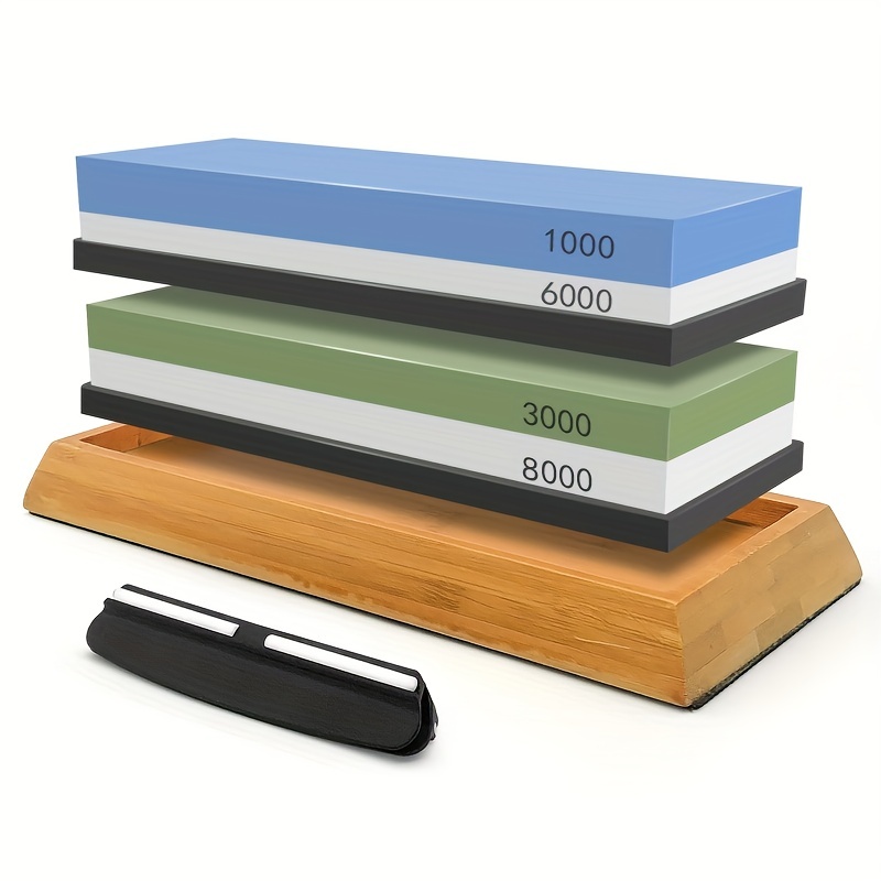 Sharp Pebble Knife Sharpening Stones Grit- 3000/8000 with Large Dual G