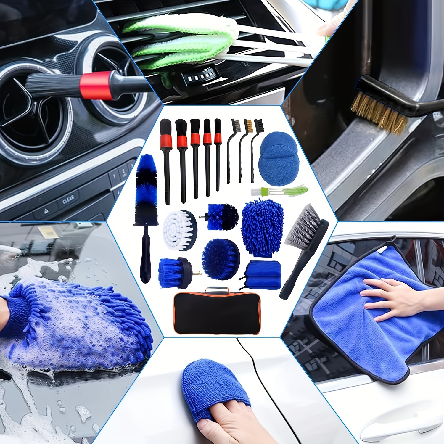 Car Detailing Kit Car Cleaning Kit Car Detailing Drill Brush Temu
