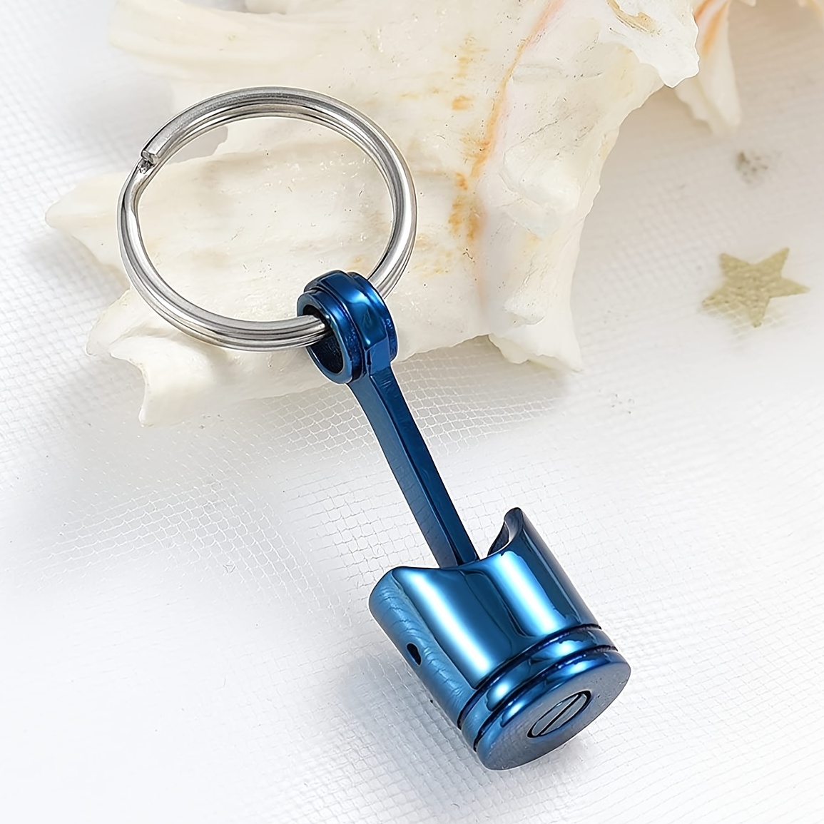 Auto Part Cremation Urn Keychain for Ashes for Men's Motor Piston Ashes  Keepsake Memorial Jewelry for Dad for Love Ones 