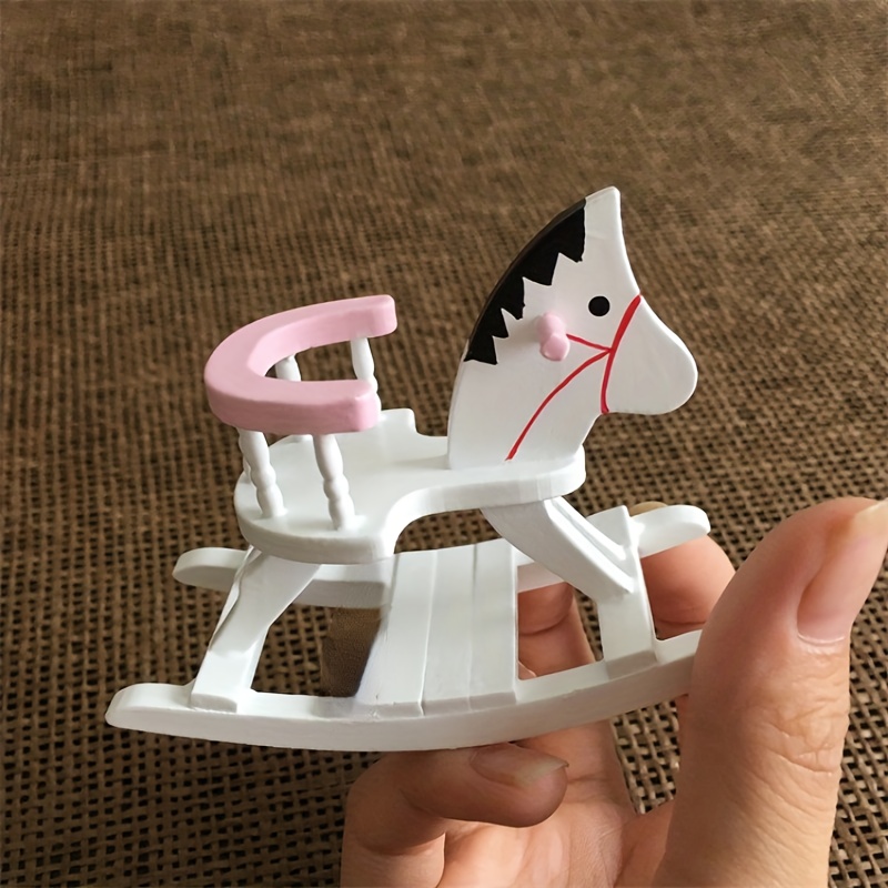 1pc 1:12 Silla Mecedora Madera En Miniatura Casa Muñecas - Temu