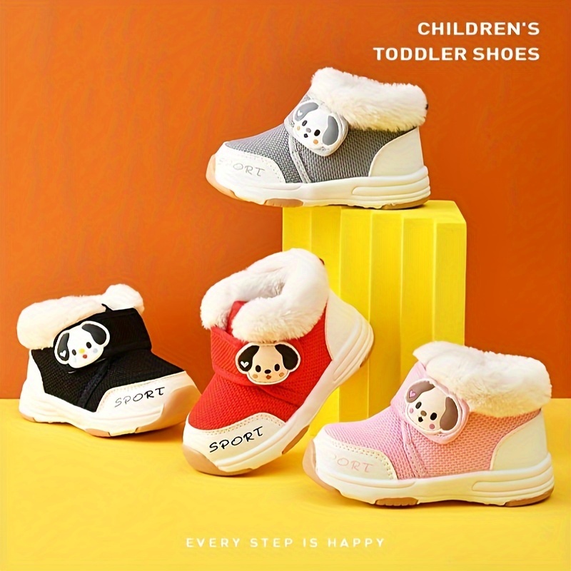 Nouvelles Chaussures en Coton pour Enfants Semelle Molle d'hiver