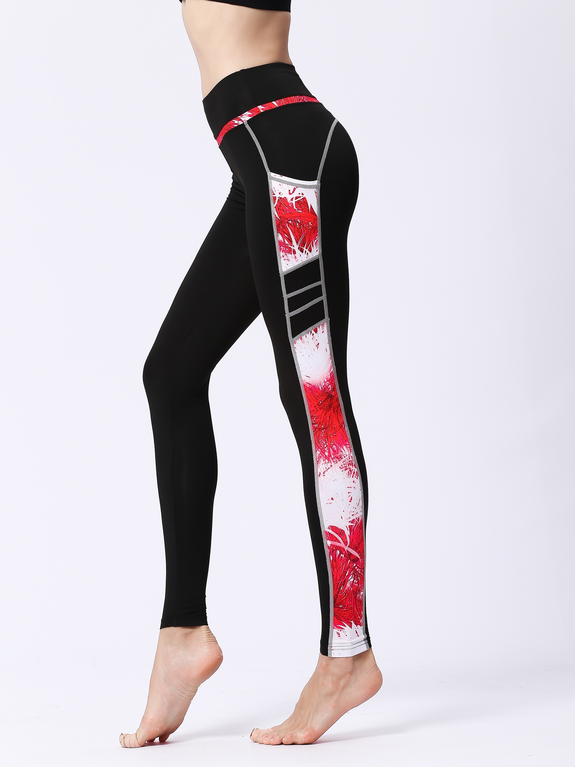 High Waist Sports Fitness Casual Honeycomb Yoga Pants Solid - Temu
