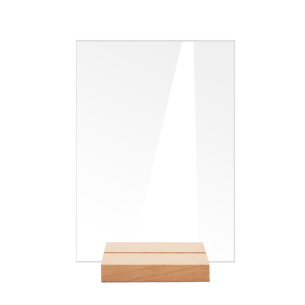 Acrylic Sign Holder, Clear Table Menu Display Stand Desktop