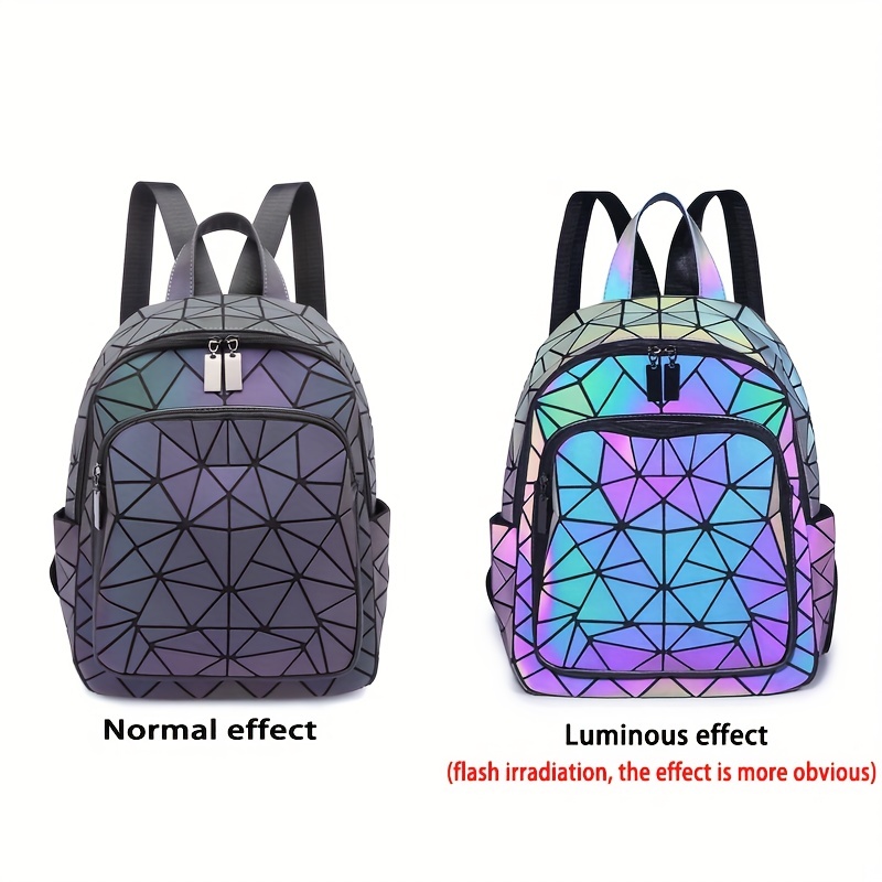 Womens Backpacks Iridescent Geometric Backpack REDHORNS For Men