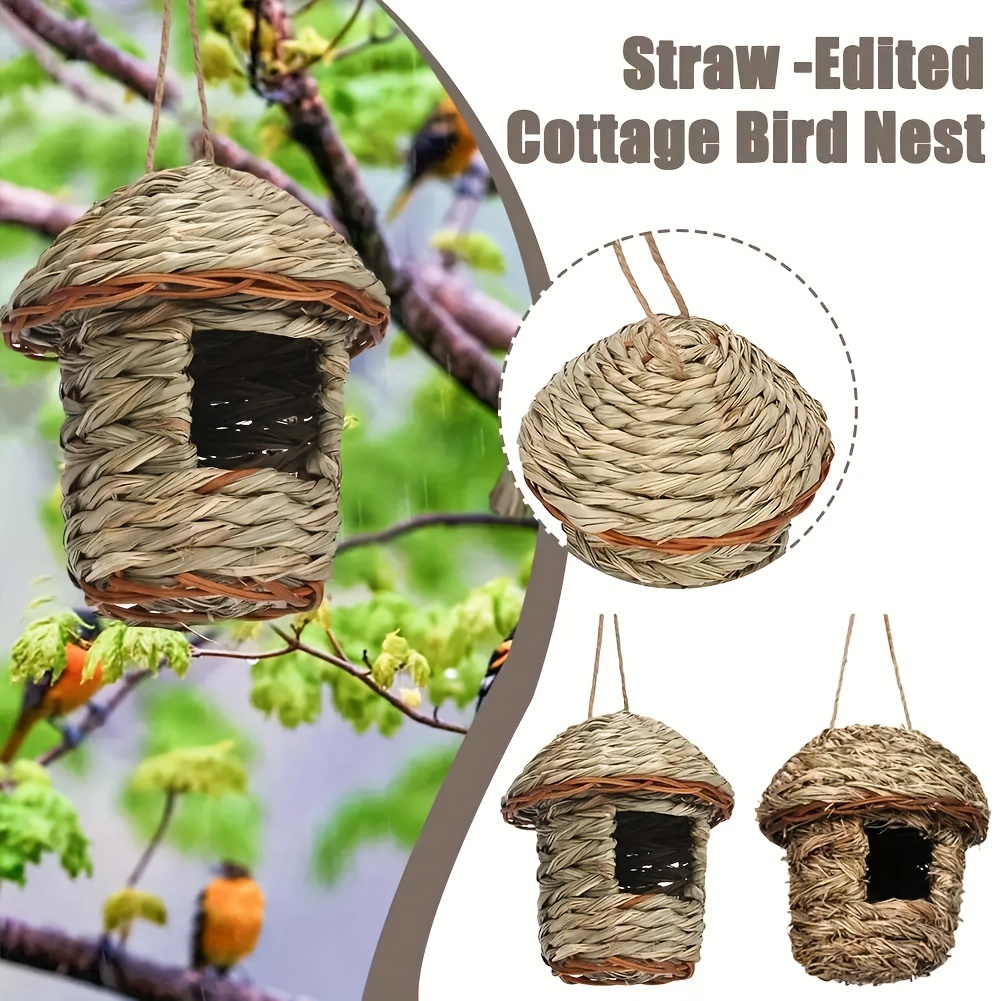 1pc 4pcs Hanging Hummingbird House Outdoor Grass Bird House - Temu