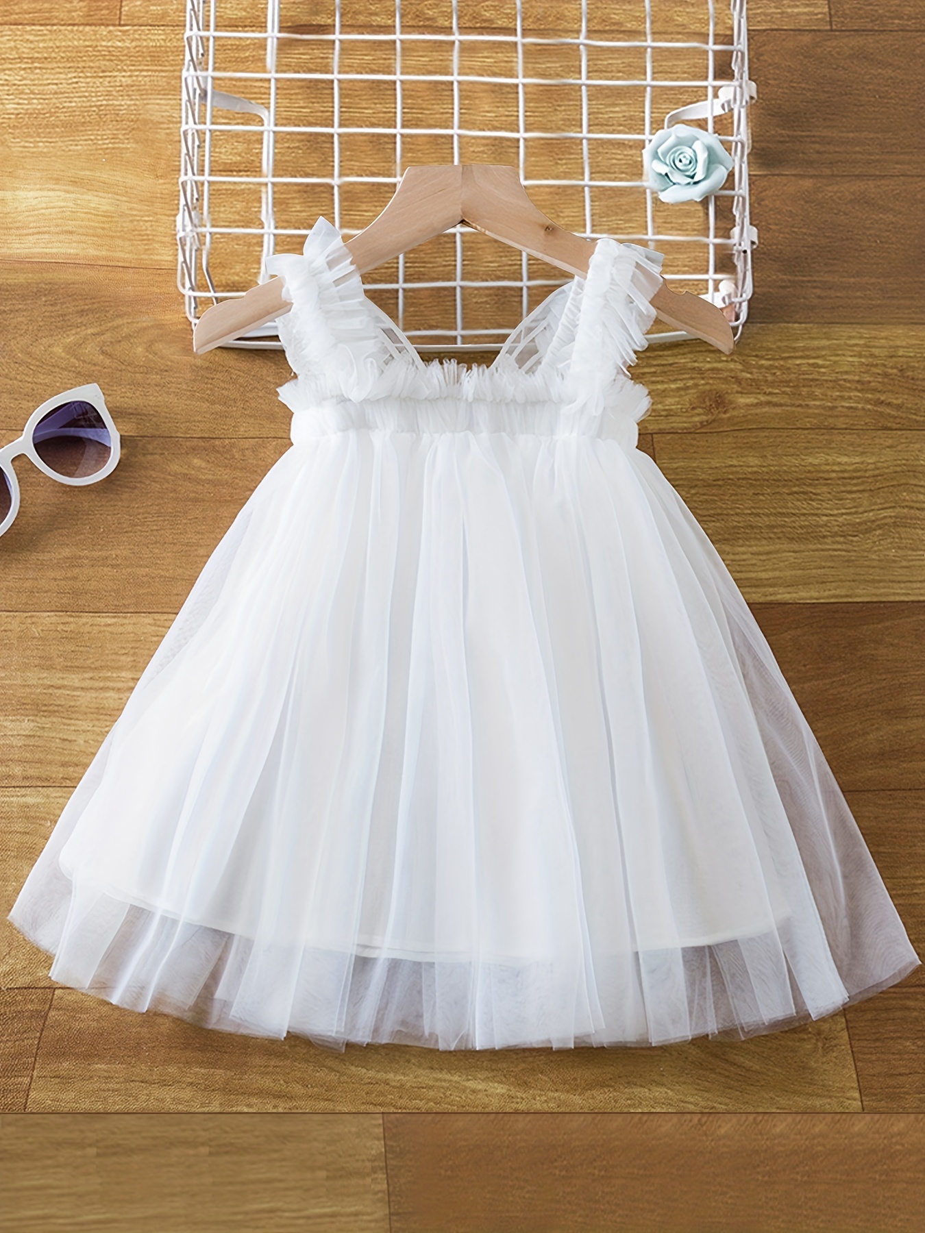 White frill frock hot sale for baby girl