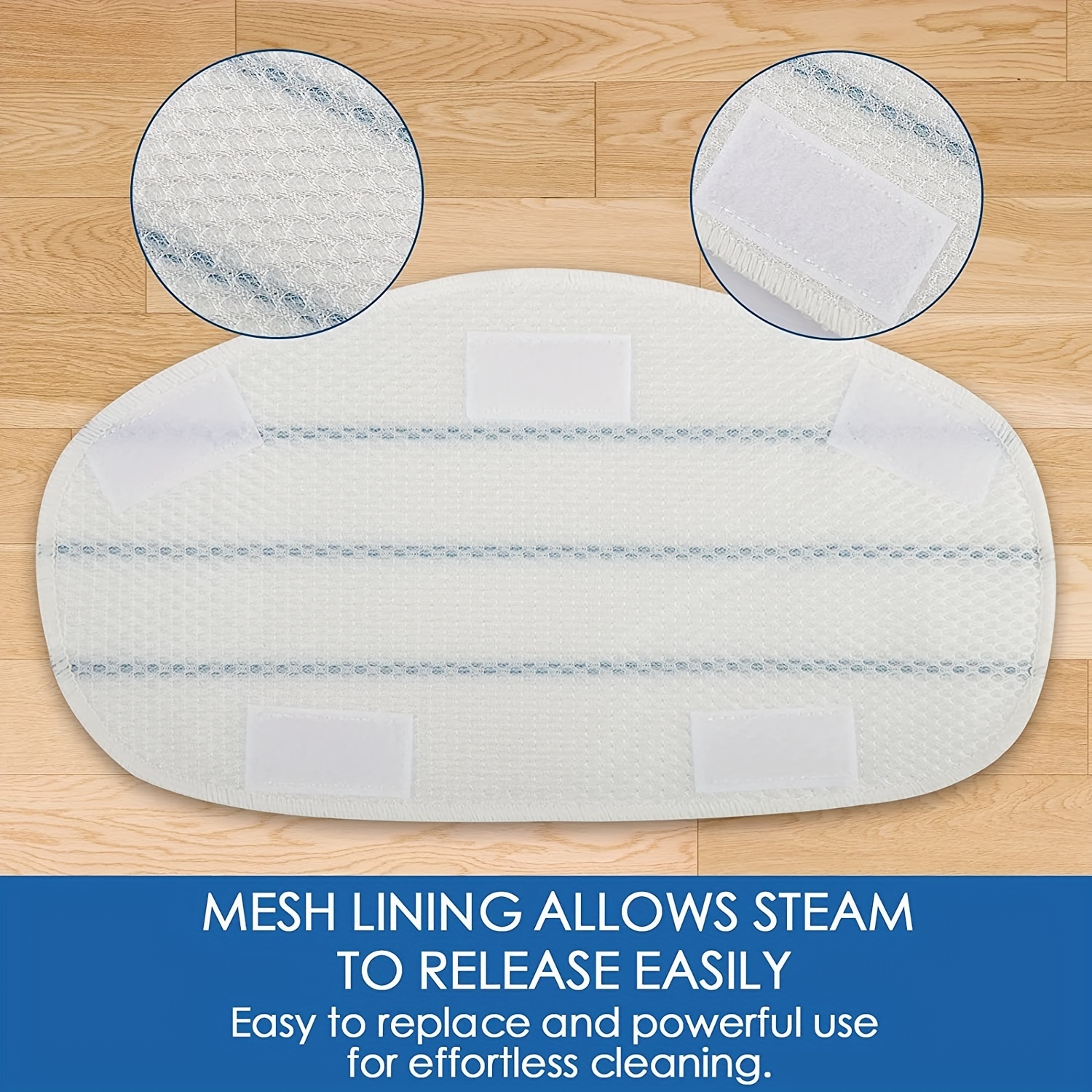 KEEPOW Steam Mop Pads Compatible with PurSteam Steam Mop Cleaner  10-in-1/ThermaPro 211, Washable/Reusable Microfiber Replacement Mopping  Pads, 5 Pack