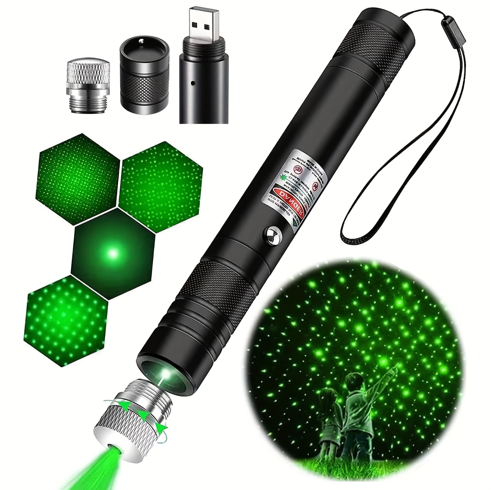 Stylo Laser Professionnel Pro - Classe II - Vert - USB - Lumière Laser -  Pointeur