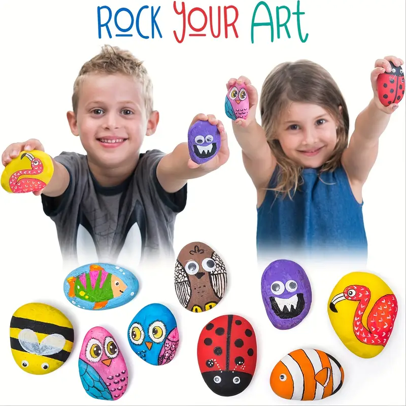  Rock Painting Kit for Kids - Arts and Crafts for Girls