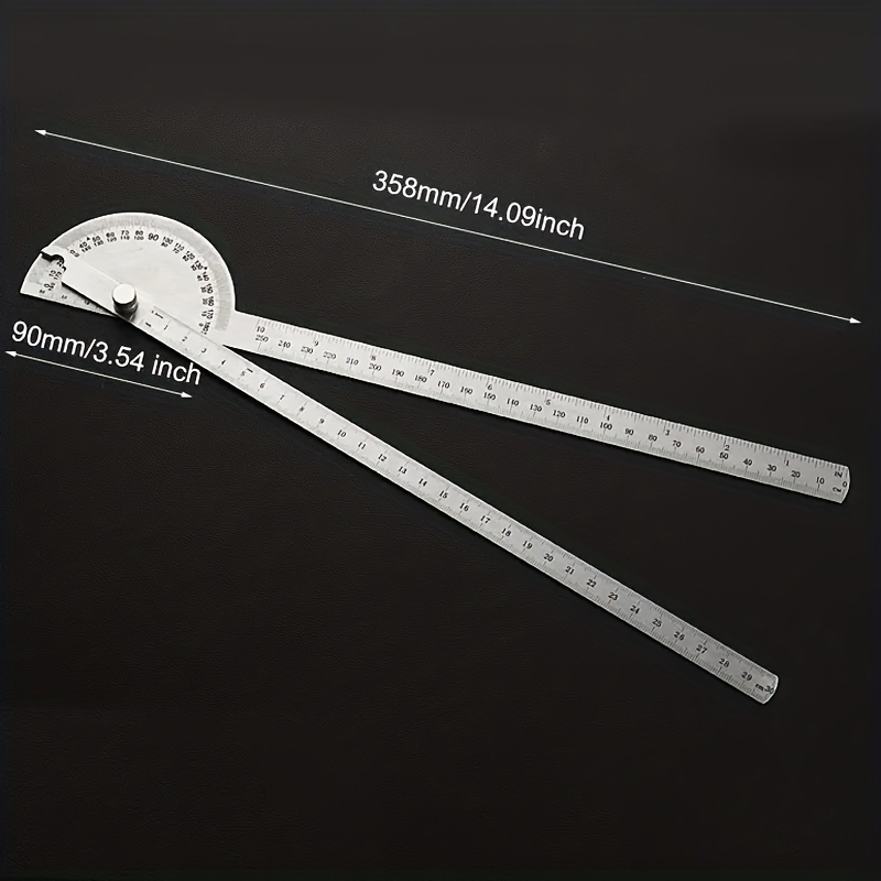 Mini Square 10x5cm Stainless Steel Angle Ruler Small Turning Ruler Woodworking, Silver