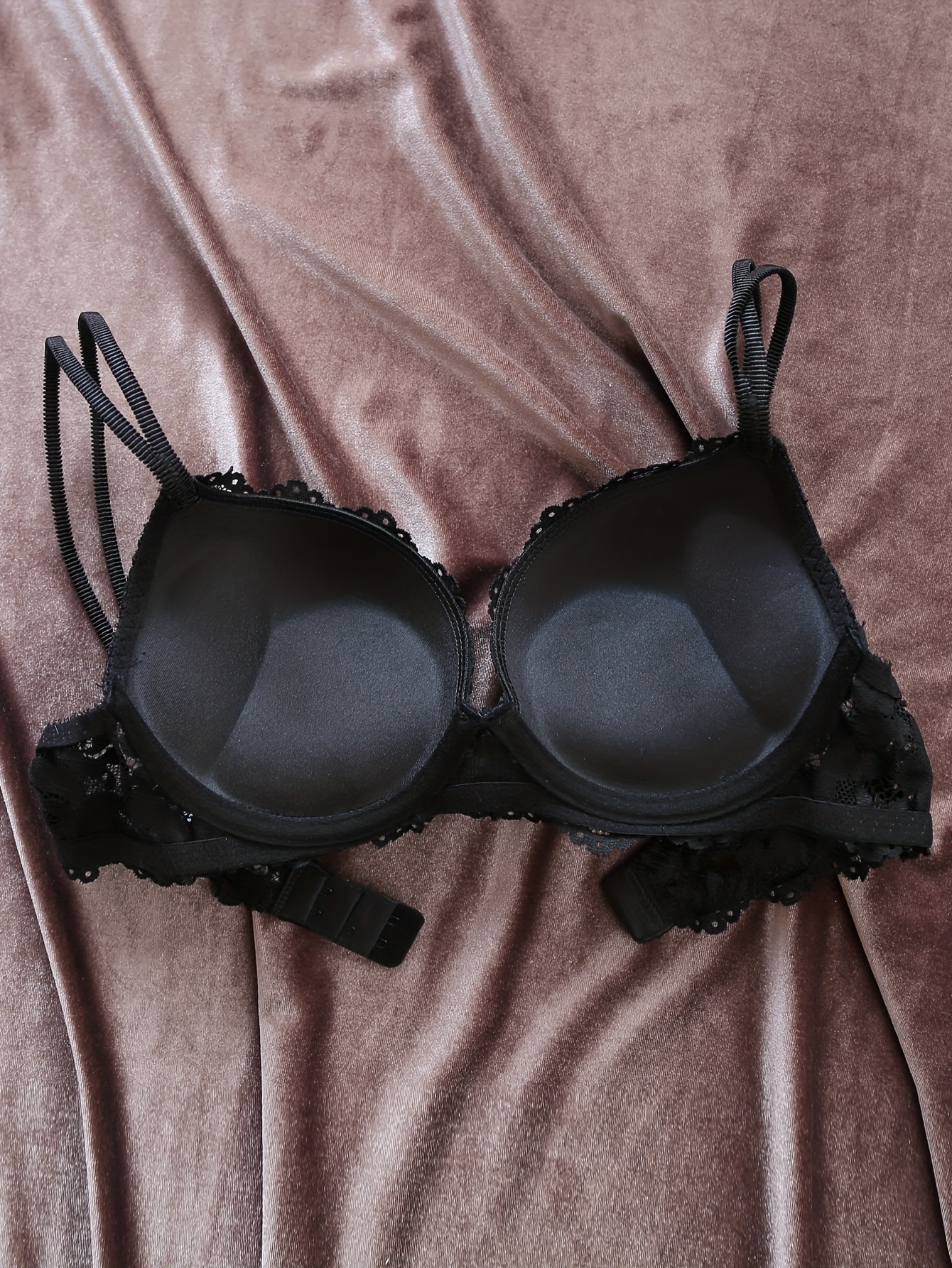 Lace Mesh Hollow Everyday Bra Comfort Mature Double Strap - Temu