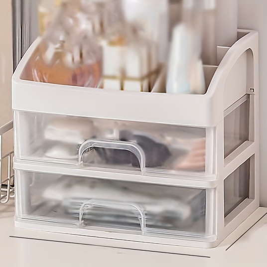 Universal - Tiroir de rangement de cosmétiques en plastique transparent 3  niveaux de tiroir organisateur récipient de maquillage bureau divers boîtes  de rangement bijoux - Boîte de rangement - Rue du Commerce