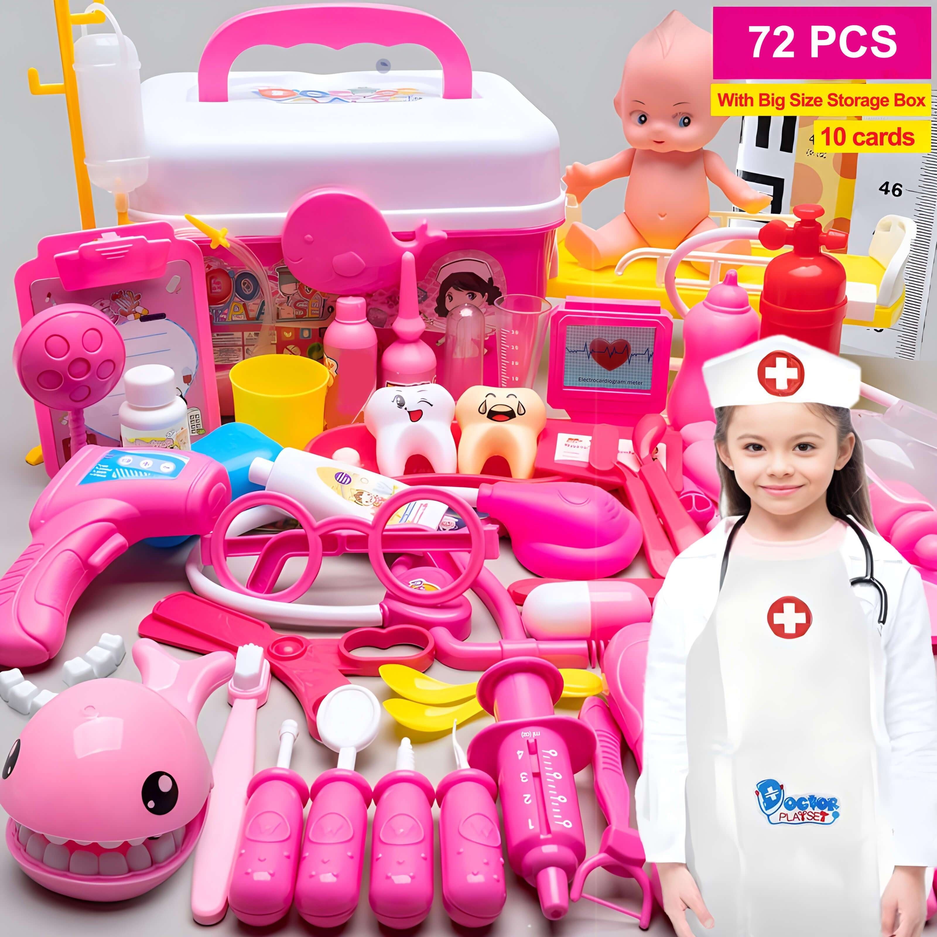 Taihexin 30 Pcs Play Doctor Kit for Kids 3-8 Years Old, Pretend Play Dress  Up Educational Dentist Doctor Set, Costume Stethoscope Medical Kit Role  Play Birthday Gifts for Girls Boys 