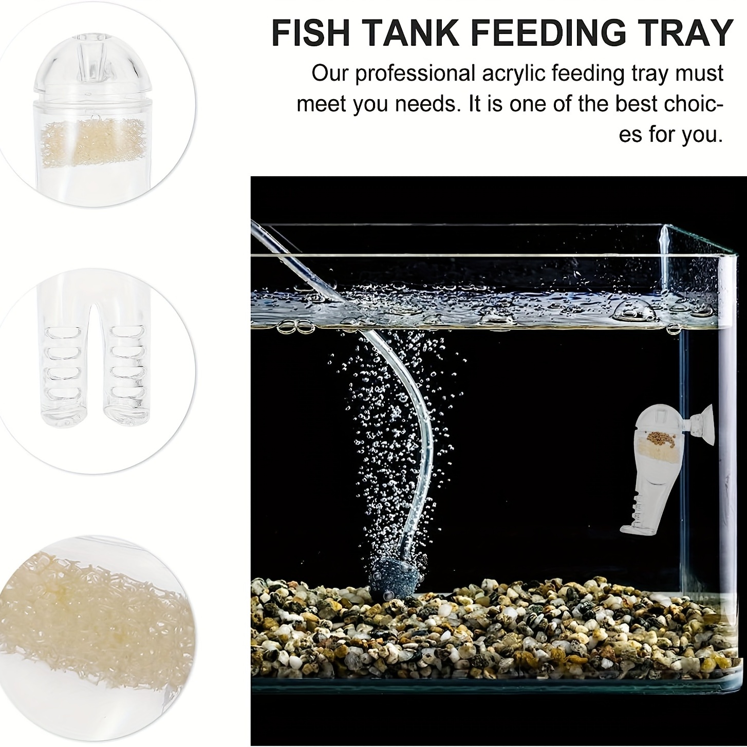 Acrylic Fish Feeder Suction Cups Perfect Feeding Aquariums - Temu