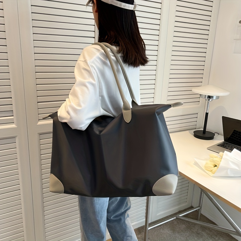 Large Capacity Colorblock Storage Shoulder Bag Duffle Bag