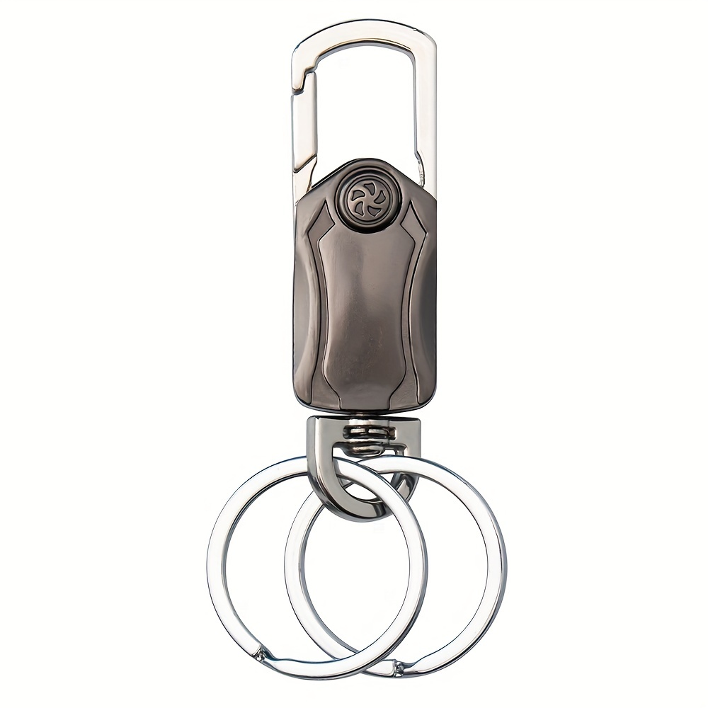 1pc Multifunctional Metal Keychain With Rotating Clip, Bottle