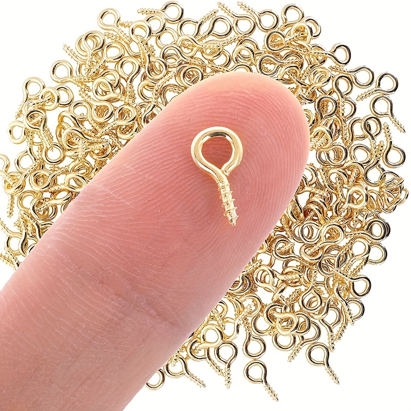 100pcs Screw Eye Pins Stainless Steel Small Head Hook Screw Jewelry Making  Pin