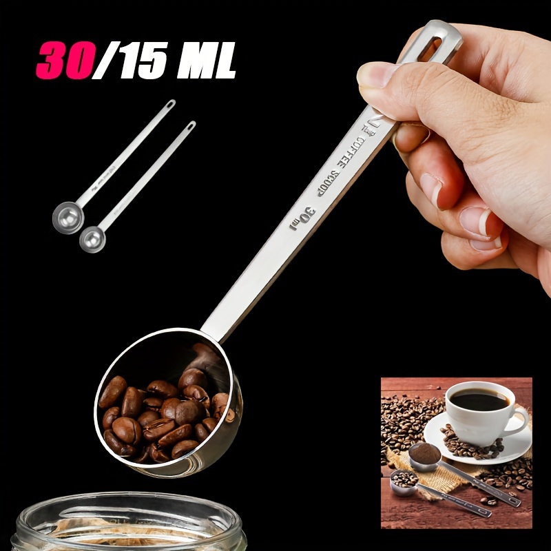 Cuillère,Cuillère mesure à café en acier inoxydable 304, 15ml, 7g
