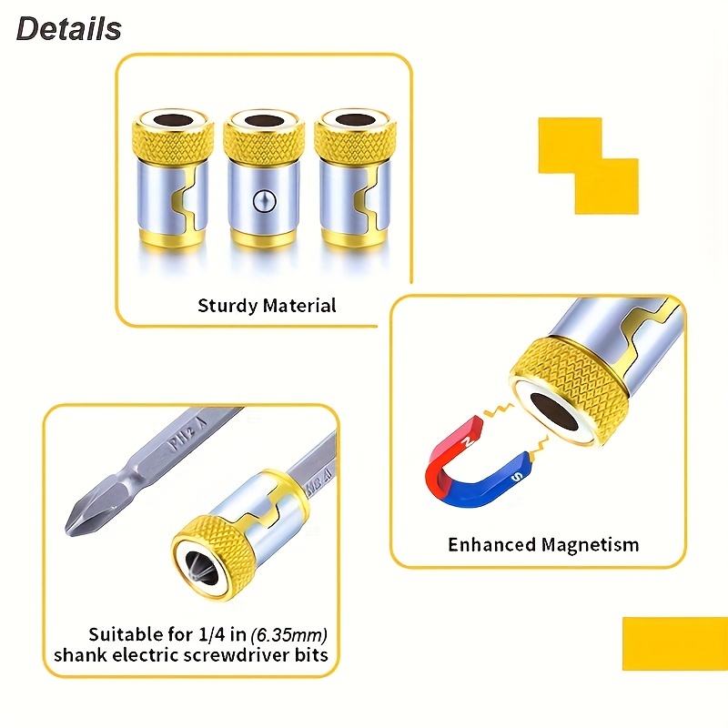 Magnetizzatore a 3 Punte, Cacciavite di Ricambio con Anello Magnetico Per  Presa, Cacciavite di Ricambio, Anello Magnetizzatore a Punte Universali,  Viti Per Trapano Magnetiche, Utensili Manuali Per Cac : : Fai da