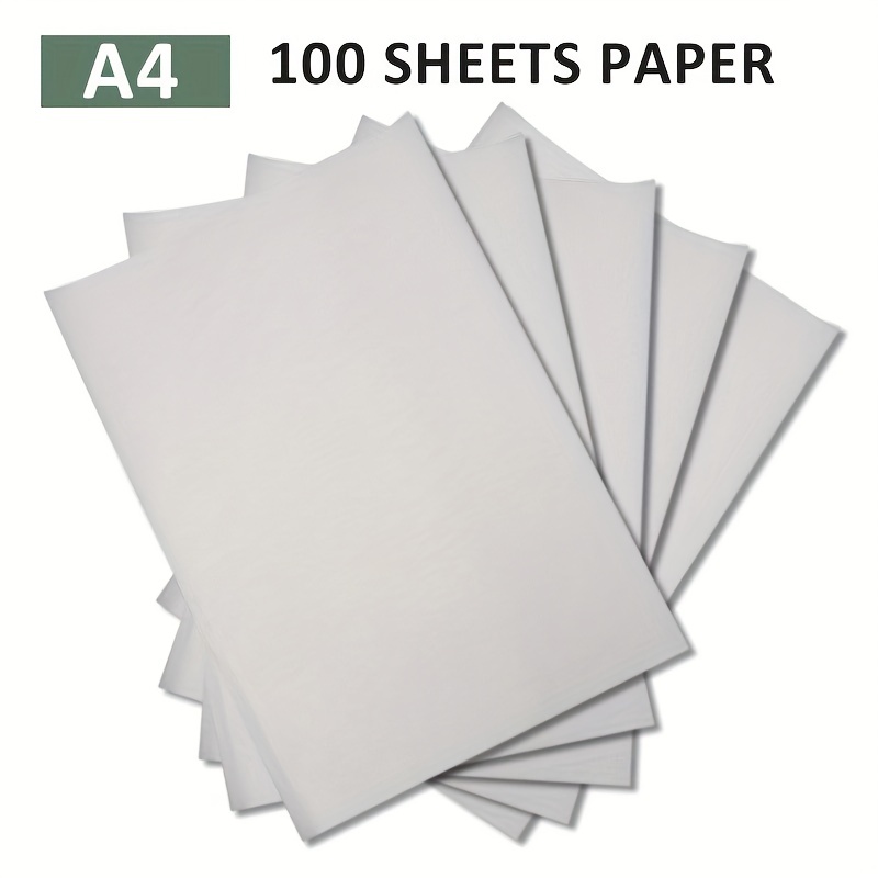 100 Sheets A4 Carbon Paper, Black Carbon Transfer Tracing Paper for Paper,  Metal