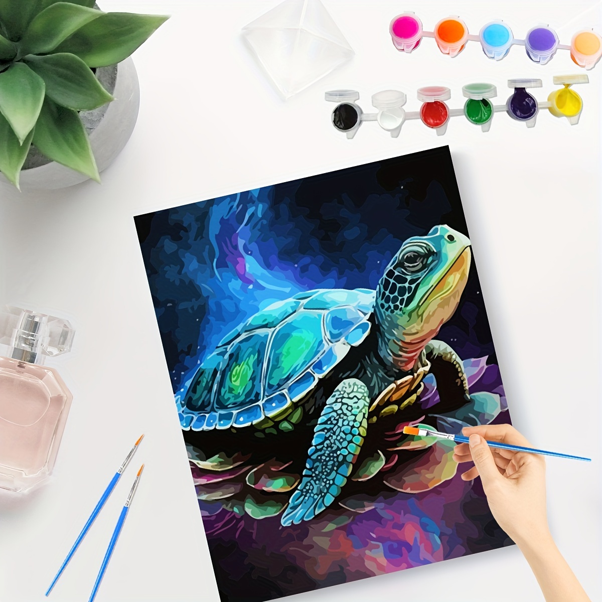 Tropical Turtle Paint by Numbers Kit for Adults