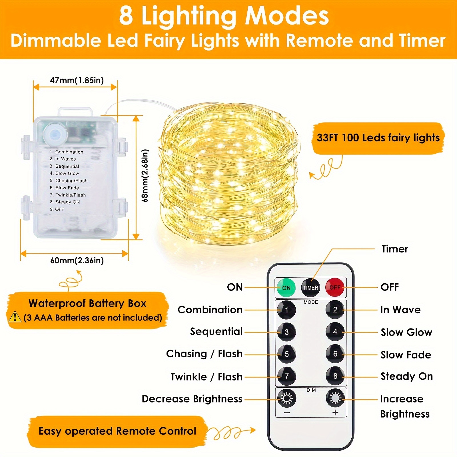 100 Lights Christmas String Lights Set Contains 1 String Of - Temu