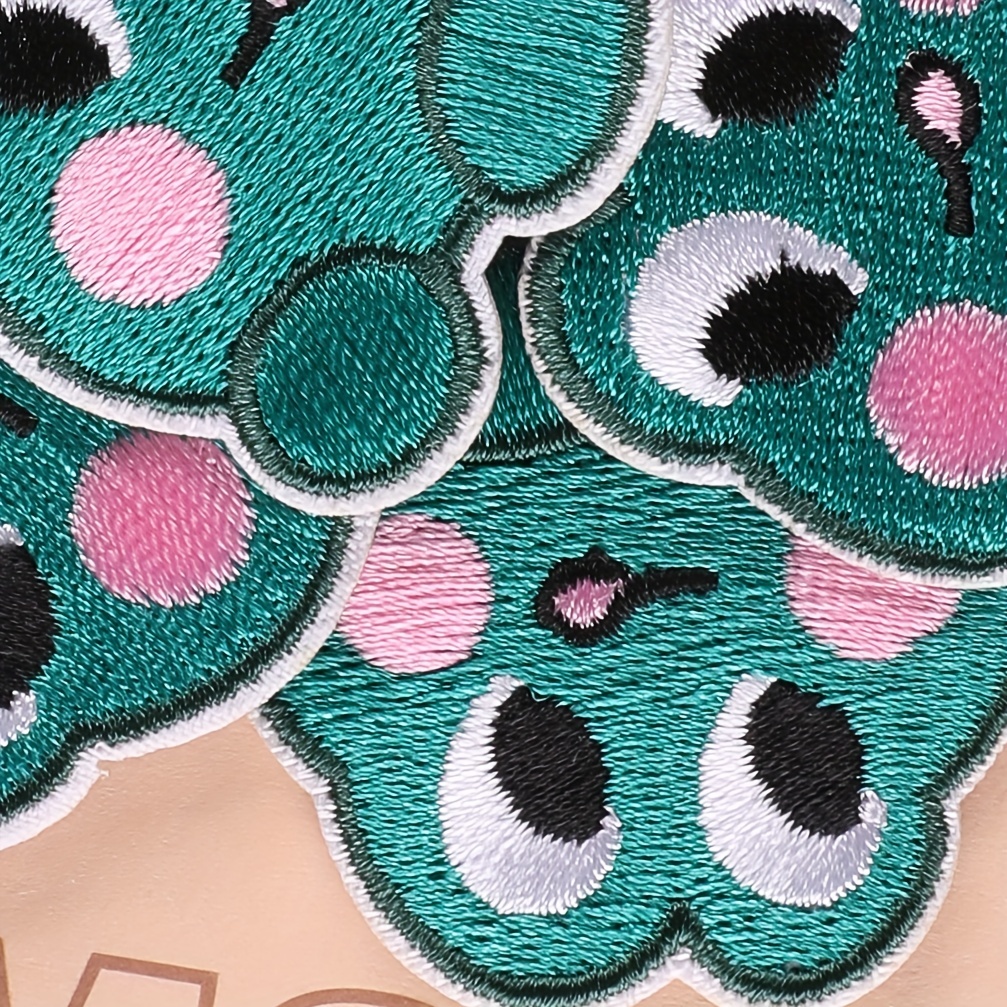 7pcs cute little frog iron on patches for girls clothing diy craft pack with random colors