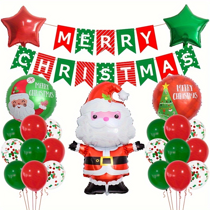 Set Christmas Tree Santa Claus Paper Plates Party - Temu