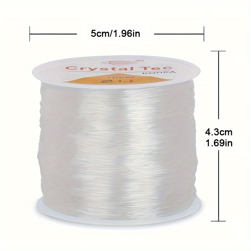 6 Rolls Clear Elastic Thread, Round Elastic String for Bracelet Making  0.4-1.0mm