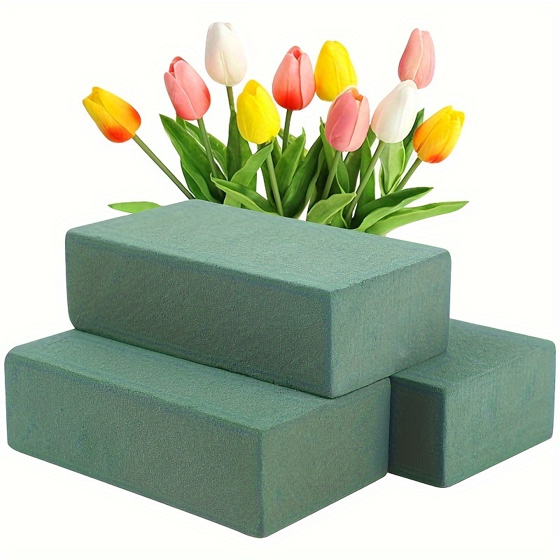 3pcs Flower Foam Brick, Mini Florist Flower Foam Green Building Blocks  Supplies, For Fresh And Artificial Flower Arrangement Crafts DIY