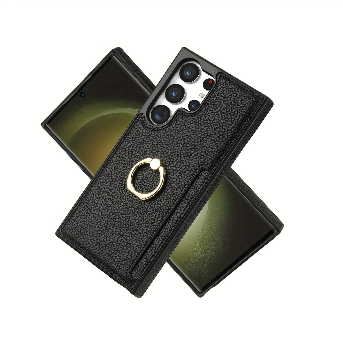 Card Slot Bag Holder Case S23 Ultra Plus Funda Pu - Temu