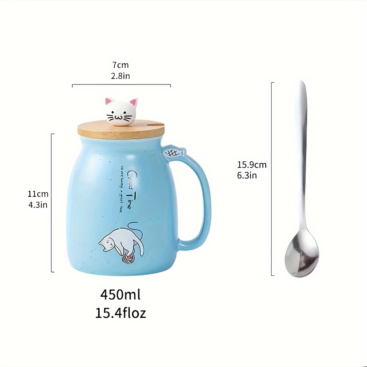 1pc, Cartoon Kitten Coffee Mug, 400ml/13.5oz Ceramic Coffee Cups, Cute  Kawaii Cat Water Cups, Summer Winter Drinkware, Home Kitchen Items,  Birthday Gi