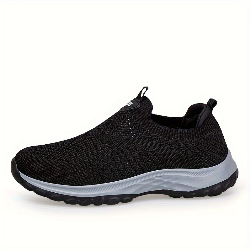 Zapatillas De Deporte Tejidas Casuales Para Hombres, Transpirables