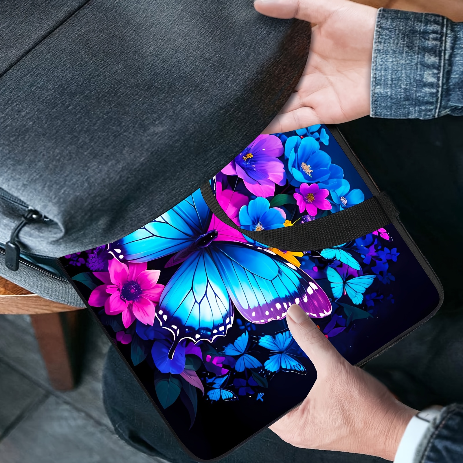 1pc butterfly laptop case suitable for soft surface laptop protective case computer case tablet case commuter briefcase handbag file storage bag ideal choice for gifts school bags valentines gifts