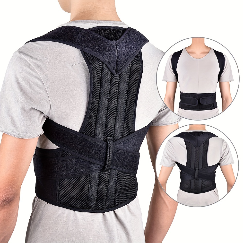 Adjustable Posture Corrector Back Support Shoulder Brace Men - Temu