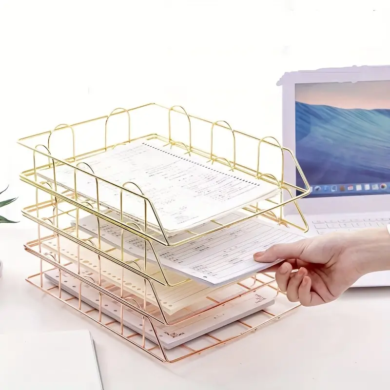 File Folder Storage Tray Basket Office Desk Paper - Temu