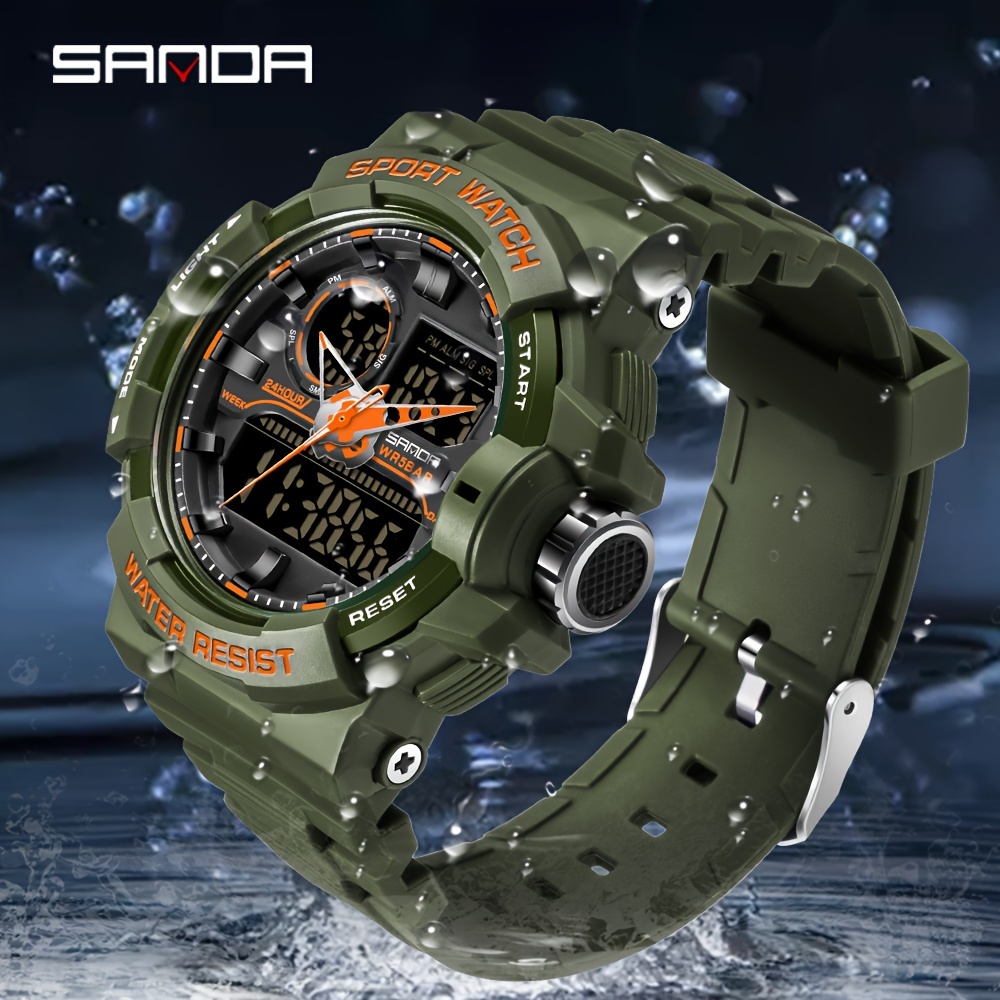 Sanda Boy's Instrument Dials Display Sports Reloj Natación - Temu