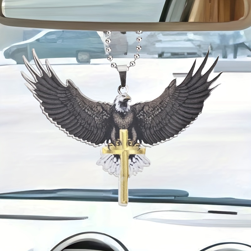 1pc Auto Hängende Ornament, Adler Kreuz Rückspiegel Anhänger, Autos Zubehör  Für Männer Und Frauen Hanger - Temu Switzerland