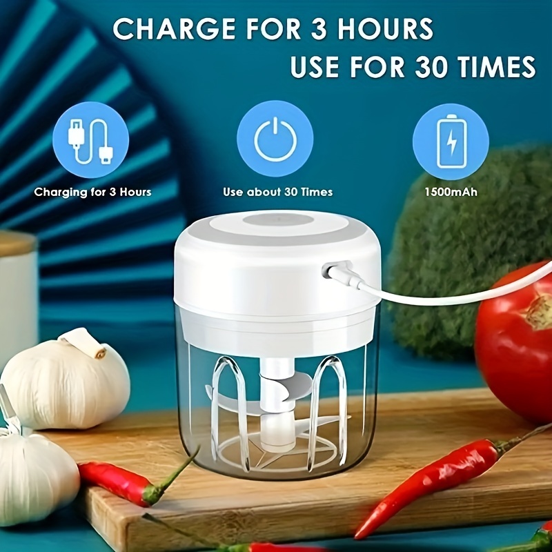 Electric Vegetable Chopper 3 Blades Garlic Crusher Mini Wireless Food  Chopper, Usb Rechargeable Meat Grinder For Garlic Chili Onion Celery  (white/green/blue) Kitchen Gadgets - Temu