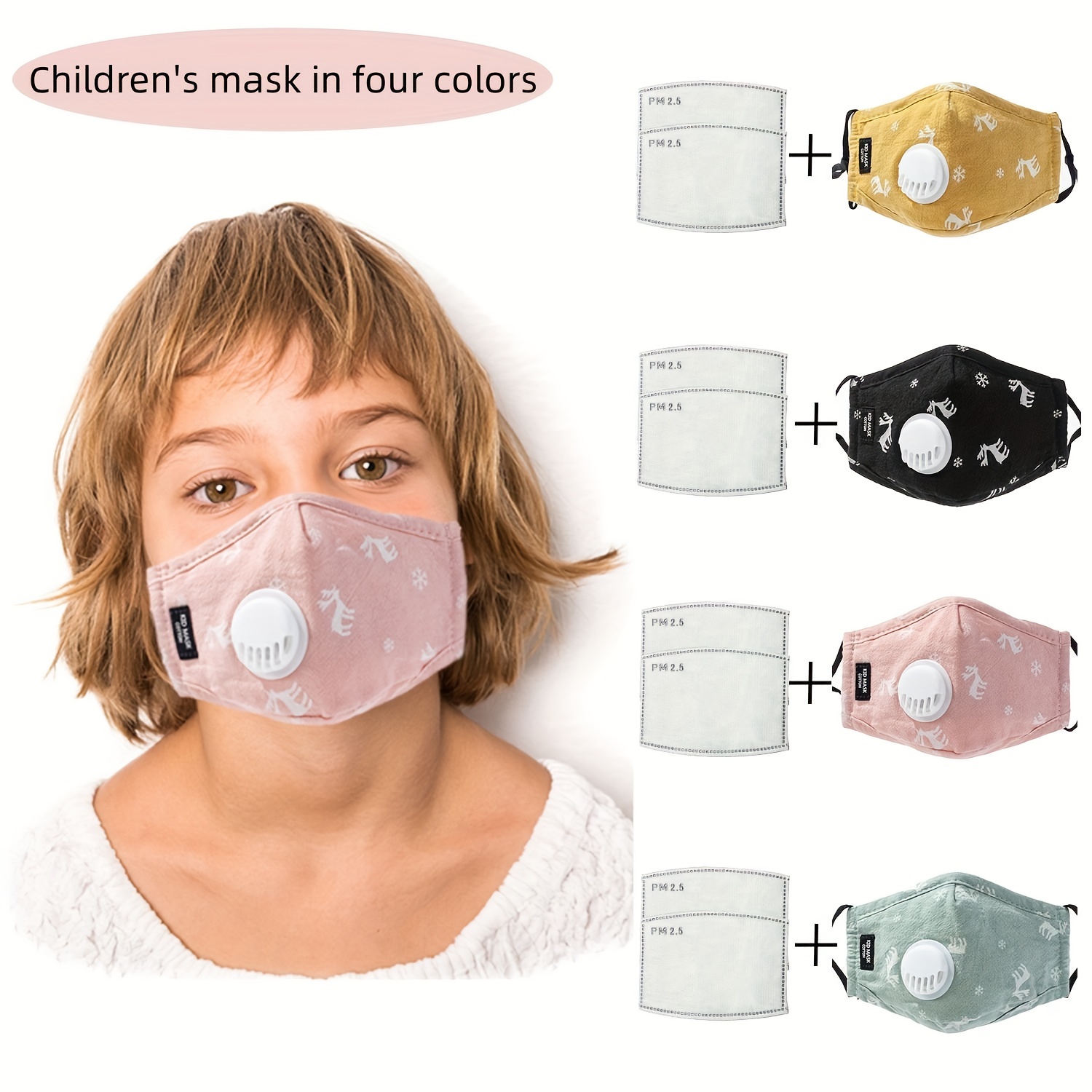 4 Pc Masque Anti-Pollution Masque Visage Masque Pour Enfant Masque De  Protection Anti-Poussière Réutilisable Masques pour Enfants Bouche  Activités Extérieures Protection pour garçons et Filles