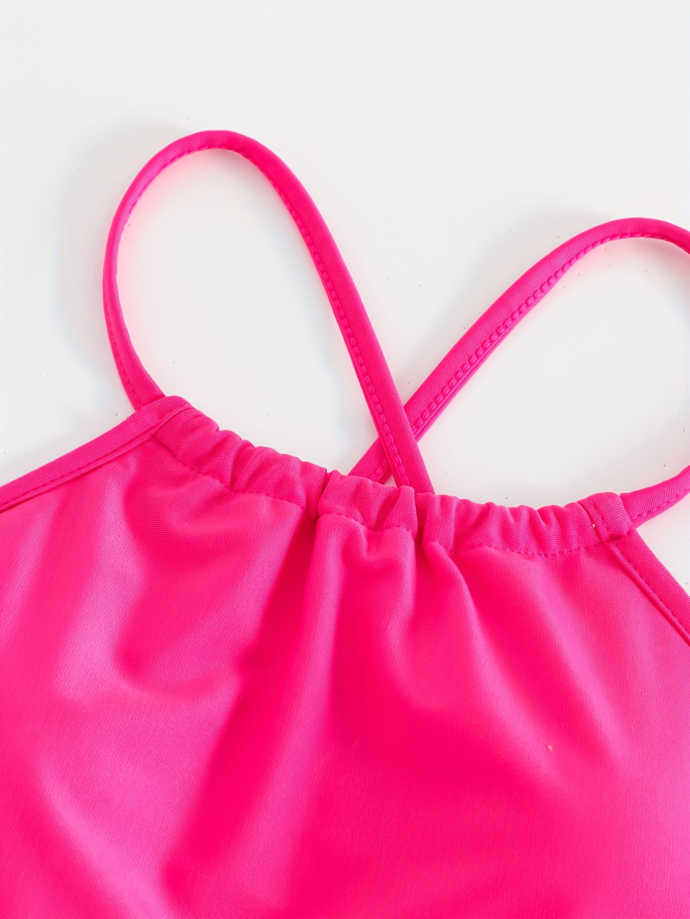 HUPOM Summersalt Swimsuits For Women Swimsuits For Women Plus In Cloing Mix  & Match Separates Halter Beach Hot Pink XL 