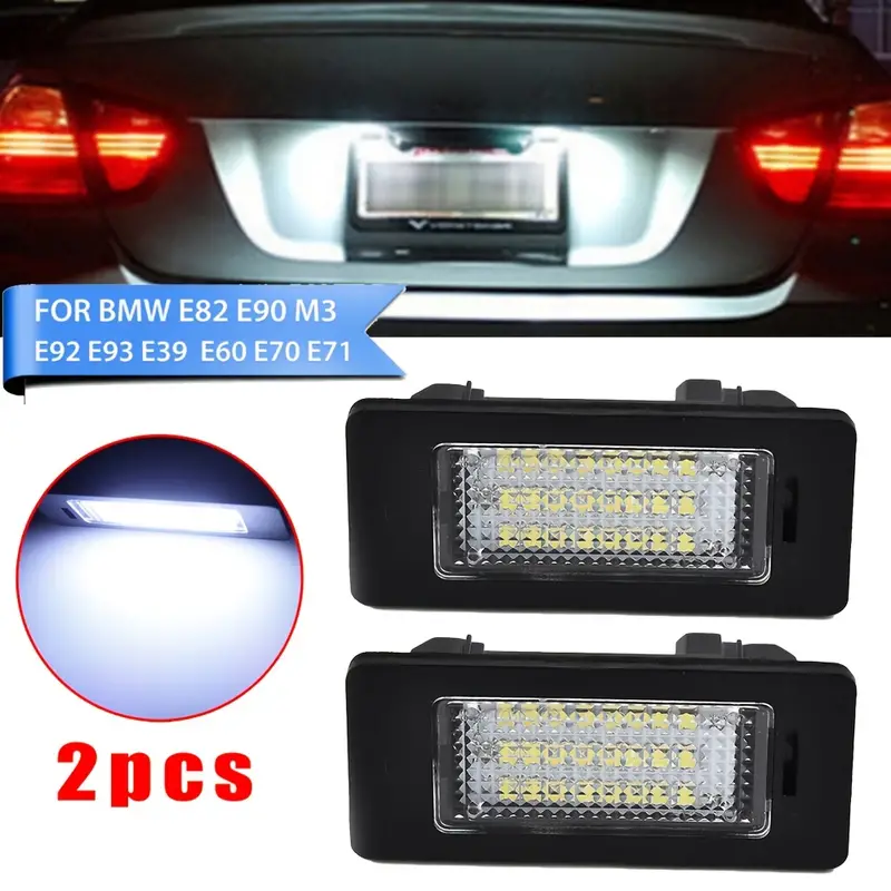 Car Led License Plate Lights 24led For E 39 F 93 6000-6500k White 8-30v Car  Accessories - Temu South Korea