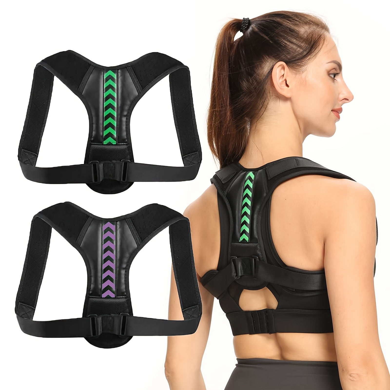 Adjustable Posture Corrector Belt Lumbar Back Shoulder Support Spine Braces  for Men and Women Back Posture Brace Clavicle Suppor