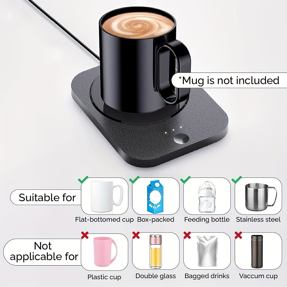 Smart Coffee Heater, Smart Coffee Warmer, Auto On Off Gravity-induction Mug  Warmer For Office Desk Use, Candle Wax Cup Warmer Heating Board, For Home  Office School Thanksgiving Halloween Christmas Gift Fall Winter