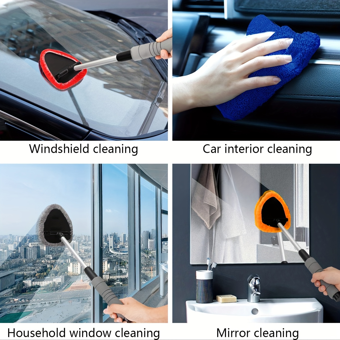 1set, Windshield Cleaning Tool Car Hard To Reach Areas Window