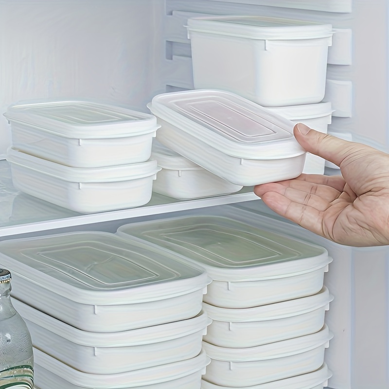 Japanese Frozen Meat Storage Box Weekly Meal Prep Container With  Compartments For Fridge Vegetables Freezing And Preservation, White(size  1600ML) 