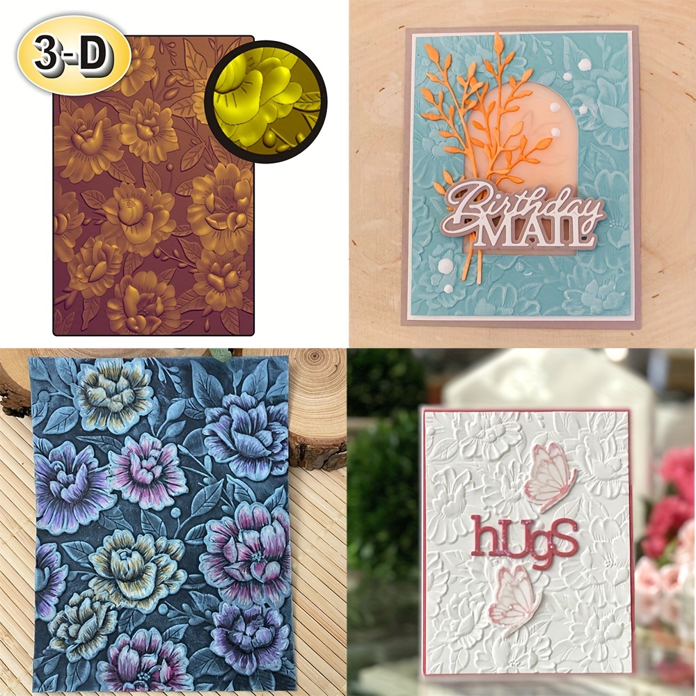

Bloom Flowers 3d Embossing Folder Patterns Templates For Background Greeting Card Scrapbooking Paper Crafting Project Making For Adding Texture And Dimension To Craft