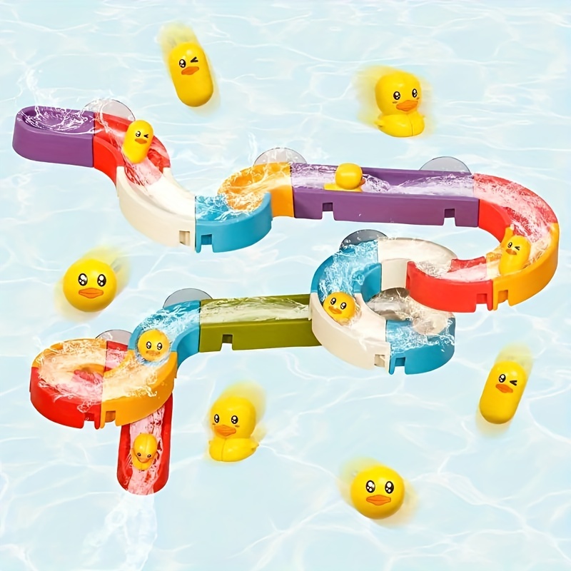 Baby Bath Toys for Toddlers 1-3, Duck Slide Water Toy for Ages 2-4