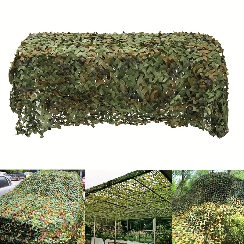 

1pc Outdoor Camo Netting, Camouflage Netting, Durable Camouflage Shade Cover, Woodland Blinds For Military Sunshade, Hunting Camping Shooting Party Decoration